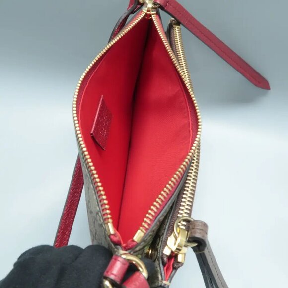 100% Authentic Gucci Brown W/P Leather Shoulder Bag 719-113024 - Picture 10 of 12